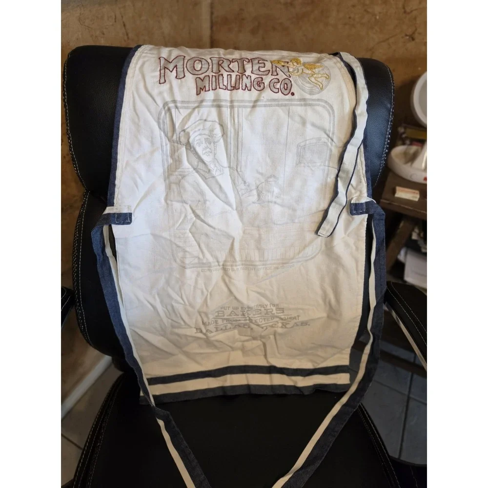Morten Milling Company Apron Made From‎ A Flour Sack & Embroidered Dallas, Texas
